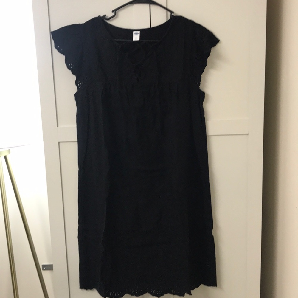 Black bathing suit cover